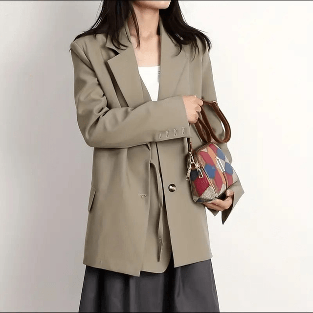 Sac Bandoulière Vintage Chic - Motif Géométrique Coloré