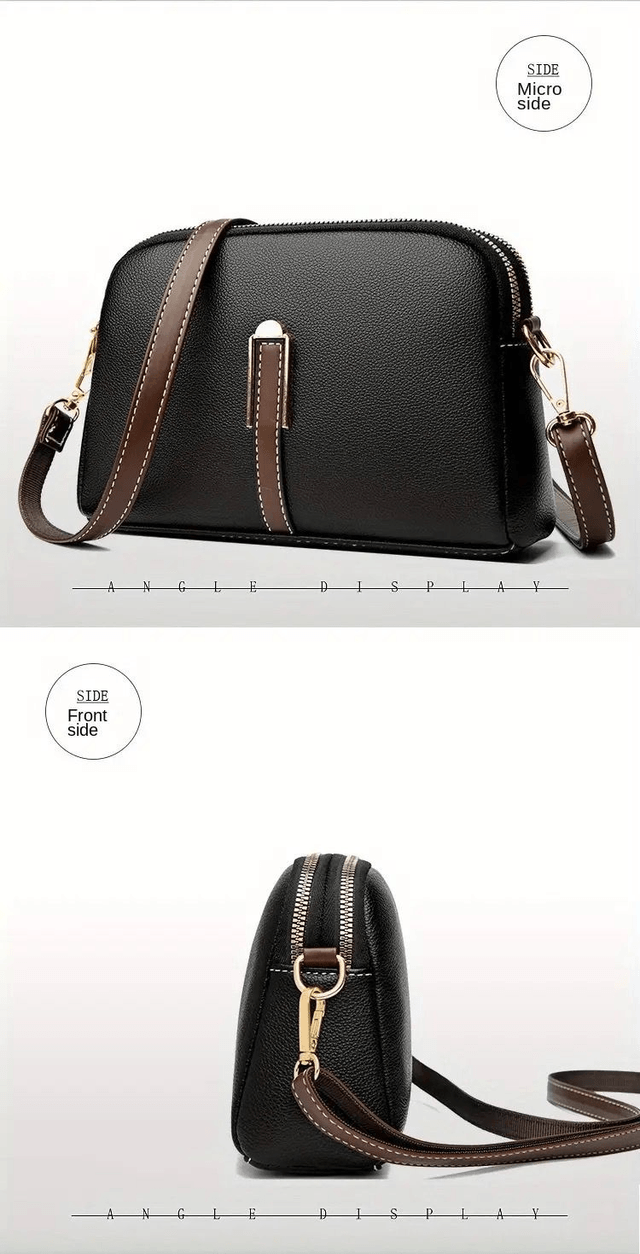 Sac Bandoulière Litchi Vintage - Élégance Intemporelle