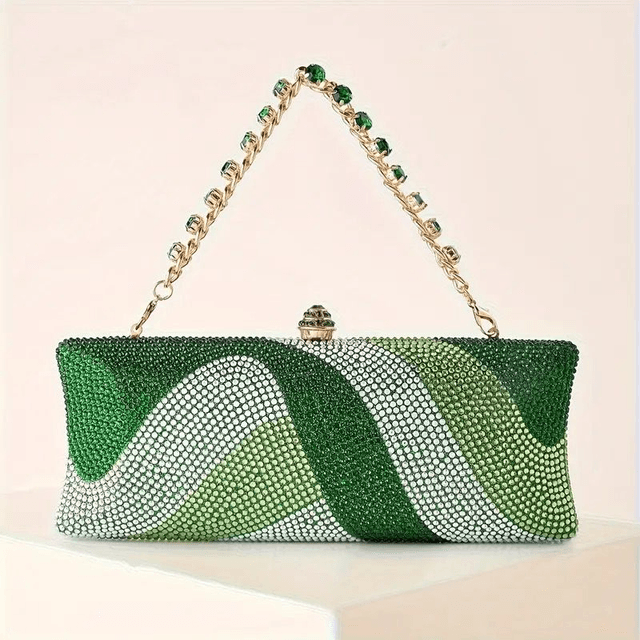Pochette Cristal Élégance - Motif Géométrique Raffiné