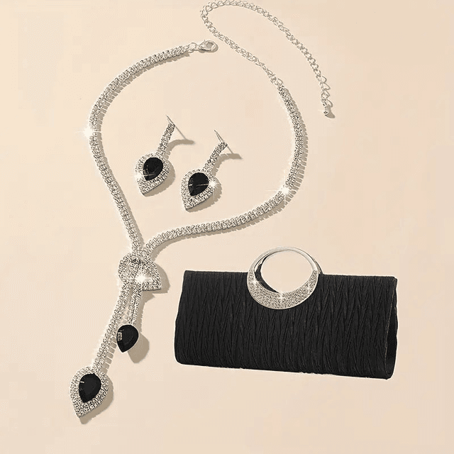 Ensemble Glamour Prestige - Pochette et Bijoux Éblouissants