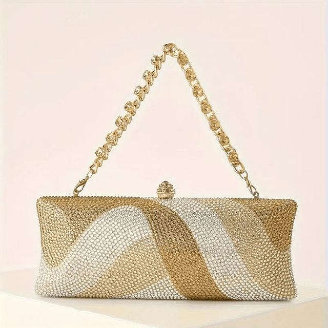 Pochette Cristal Élégance - Motif Géométrique Raffiné